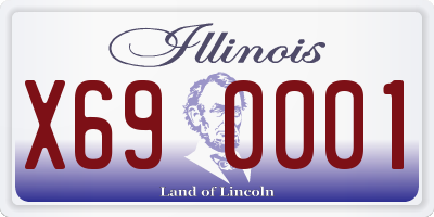 IL license plate X690001