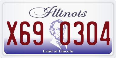 IL license plate X690304