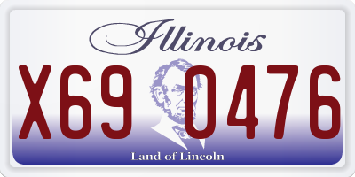 IL license plate X690476