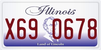 IL license plate X690678