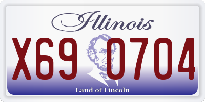 IL license plate X690704