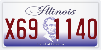 IL license plate X691140