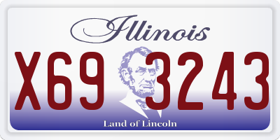 IL license plate X693243
