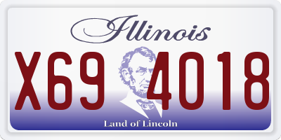 IL license plate X694018