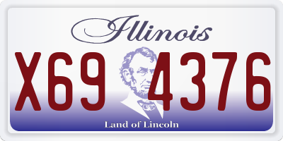 IL license plate X694376