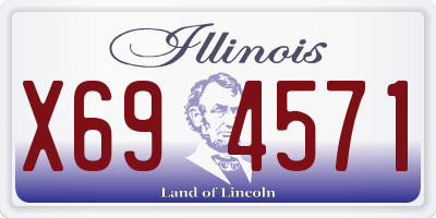 IL license plate X694571