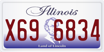 IL license plate X696834