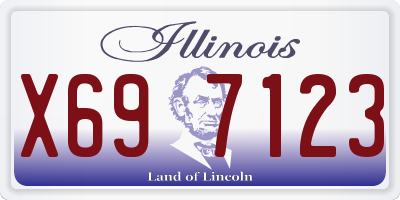 IL license plate X697123