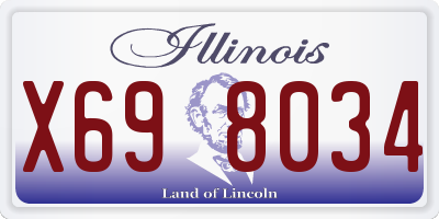 IL license plate X698034