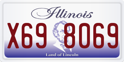 IL license plate X698069
