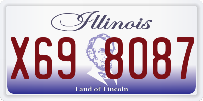 IL license plate X698087