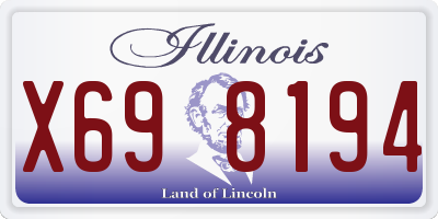 IL license plate X698194