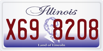 IL license plate X698208