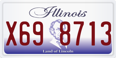 IL license plate X698713