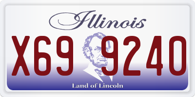 IL license plate X699240