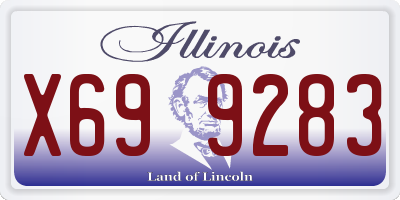 IL license plate X699283