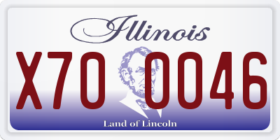 IL license plate X700046