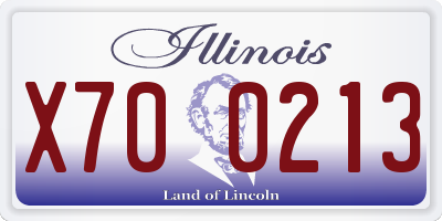 IL license plate X700213