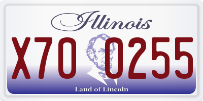 IL license plate X700255