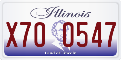 IL license plate X700547