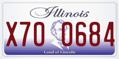 IL license plate X700684