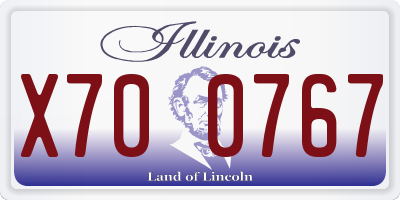 IL license plate X700767