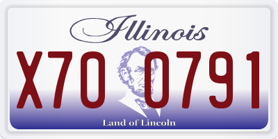 IL license plate X700791