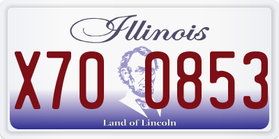 IL license plate X700853