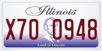 IL license plate X700948