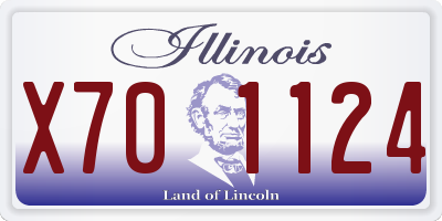 IL license plate X701124