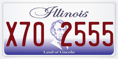 IL license plate X702555