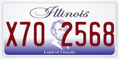 IL license plate X702568