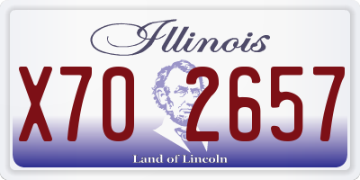 IL license plate X702657