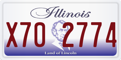 IL license plate X702774