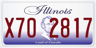 IL license plate X702817