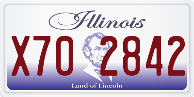 IL license plate X702842