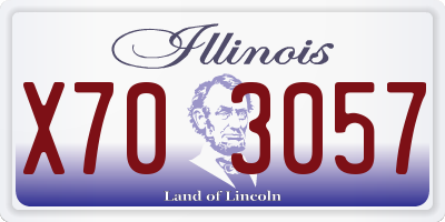 IL license plate X703057