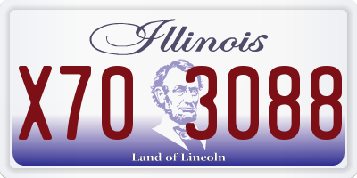 IL license plate X703088