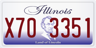 IL license plate X703351