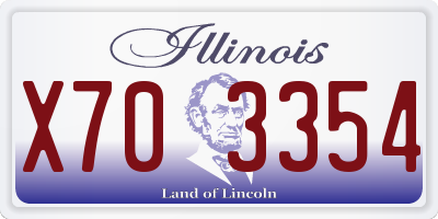IL license plate X703354