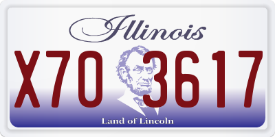 IL license plate X703617