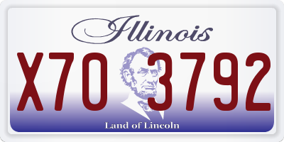IL license plate X703792