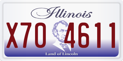 IL license plate X704611
