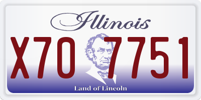 IL license plate X707751