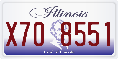 IL license plate X708551