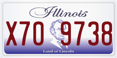 IL license plate X709738