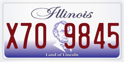 IL license plate X709845