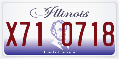 IL license plate X710718