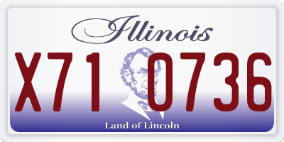 IL license plate X710736