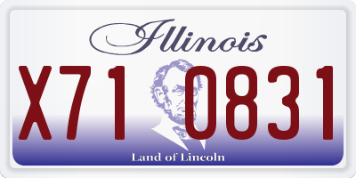 IL license plate X710831